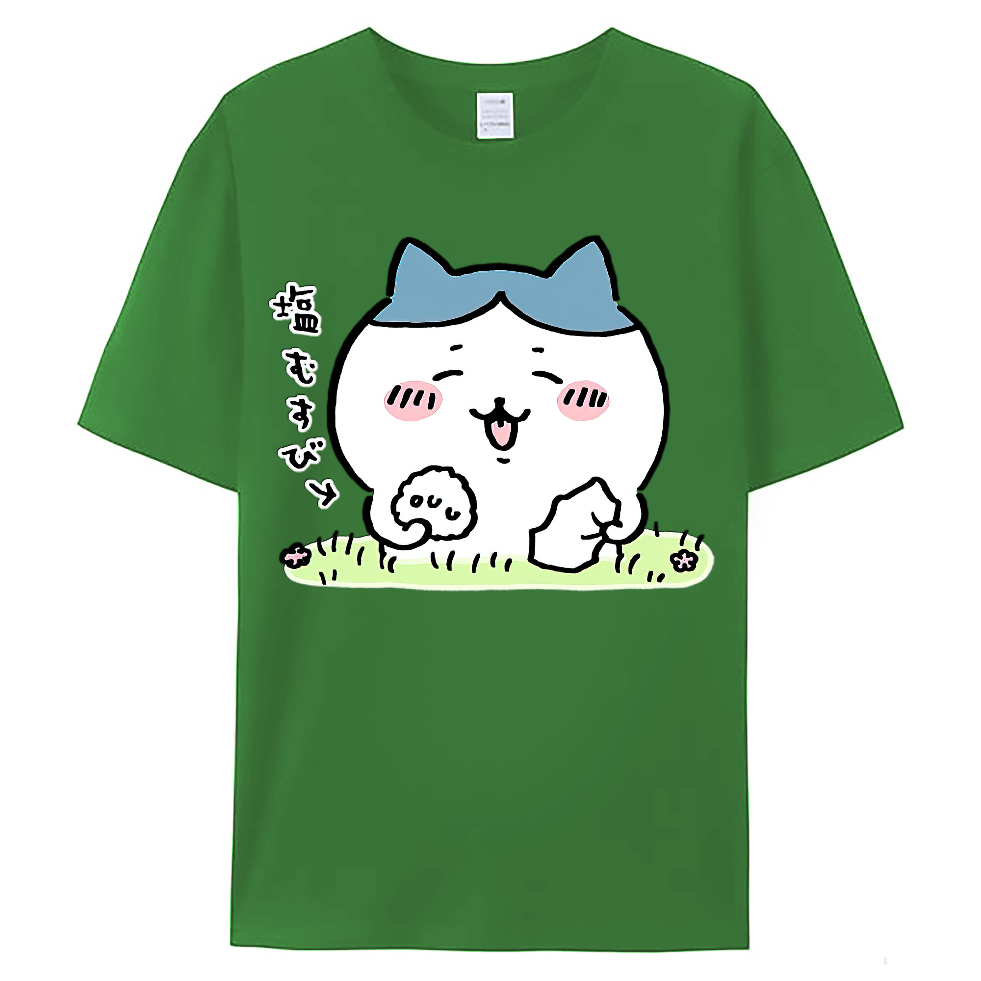 （画像用） ちいかわ ハチワレ Chii-kawa hachiware レディースカジュアルプリントTシャツ（綿100％）